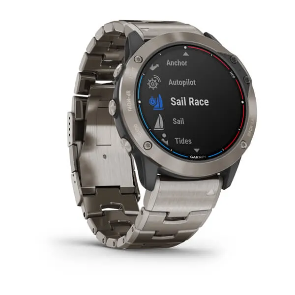 Garmin Quatix 6 - 47 мм Standard Edition | Grey with Captain Blue Band