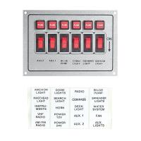 Панель переключателей 6шт горизонтальная серая из алюминия C91318 от прозводителя Easterner