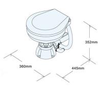 Унитаз судовой 360х445, в комплекте с электр.помпой 12В (нов) 29920 от прозводителя TMC