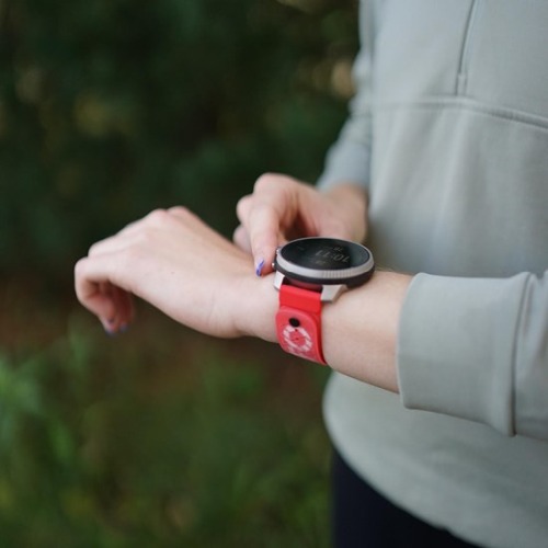 Силиконовый ремешок Suunto Athletic 5 22 мм Lava Red S+M, красный SS050962000 от прозводителя Suunto 