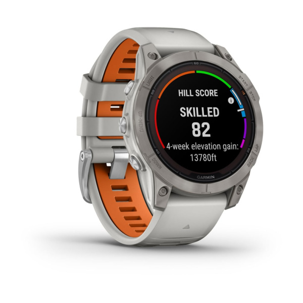 Garmin Fenix 7 Pro Sapphire Solar титановый серый с серо-оранжевым ремешком 010-02777-21 от прозводителя Garmin