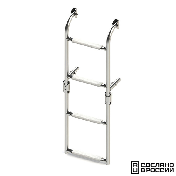 Трап складной с вертикальным креплением, 4 белых ступени (ширина 270 мм.) 040174WT от прозводителя Техномарин