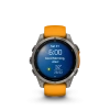 Garmin Fenix 8 - 47 мм AMOLED | SAPPHIRE | Titanium with Spark orange/graphite silicone band
