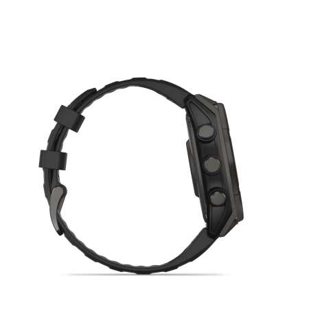 Garmin Fenix 8 - 47 мм SOLAR | SAPPHIRE | Carbon grey DLC titanium with Black/pebble grey silicone band