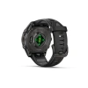 Garmin Fenix 8 - 43 мм AMOLED | Sapphire | Carbon grey DLC titanium with Black/pebble grey silicone band