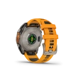 Garmin Fenix 8 - 47 мм AMOLED | SAPPHIRE | Titanium with Spark orange/graphite silicone band