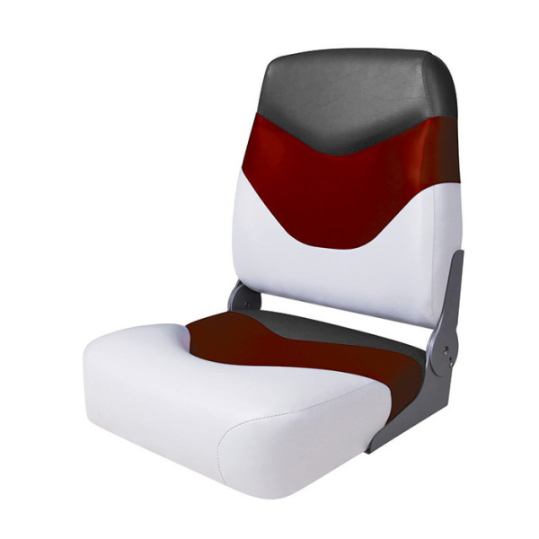 Сиденье мягкое складное Premium High Back Boat Seat, бело-красное 75128WRC от прозводителя Newstarmarine