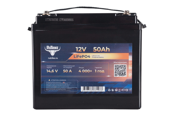 Аккумуляторная батарея литиевая Rutrike LiFePO4 (12V/50Ah/50A) [6-GFM-38] 26042 от прозводителя Rutrike