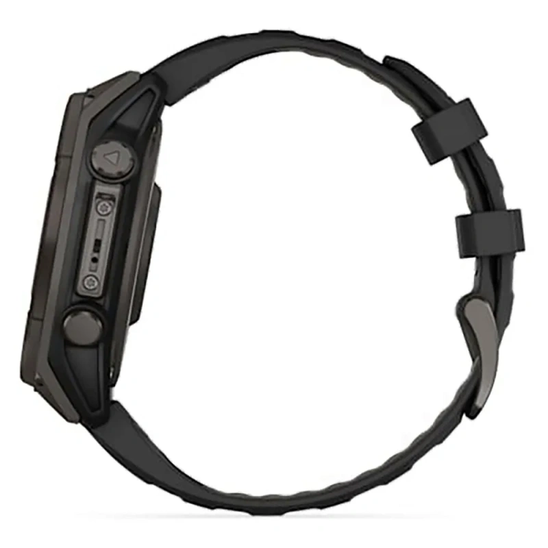 Garmin Fenix 8 - 47 мм SOLAR | SAPPHIRE | Carbon grey DLC titanium with Black/pebble grey silicone band