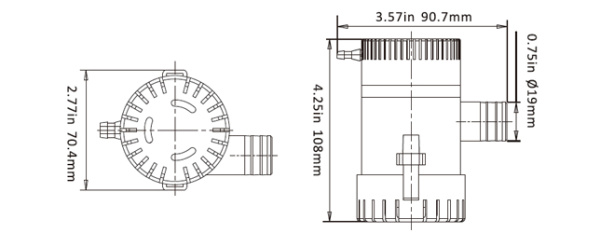 Насос осушительный 350GPH 01 Series 12В SFBP1-G350-01 от прозводителя SeaFlo