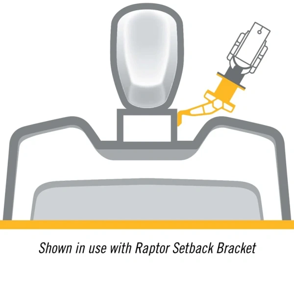 Raptor Jack Plate Adapter Bracket - Port, 5" Setback, 4" Rise, White 1810383 от прозводителя Minn Kota