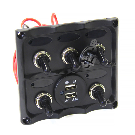 Панель переключателей 5шт с разъемом USB NEKEKE TF5J/U от прозводителя NEKEKE