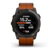 Garmin Epix Pro (Gen 2) - 51 мм PRO | SAPPHIRE | Carbon Grey DLC Titanium with Chestnut Leather Band