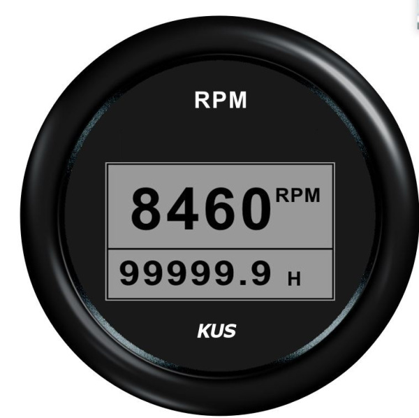Тахометр цифровой 8000 об/мин со счетчиком моточасов (BB), SR:1-10 JMV00556 от прозводителя KUS
