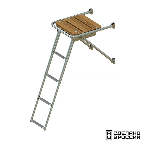 Платформа кормовая с трапом 4 ступени серые 040204GT от прозводителя Техномарин