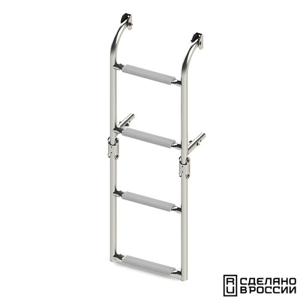 Трап складной с вертикальным креплением, 4 серых ступени (ширина 270 мм.) 040174GT от прозводителя Техномарин