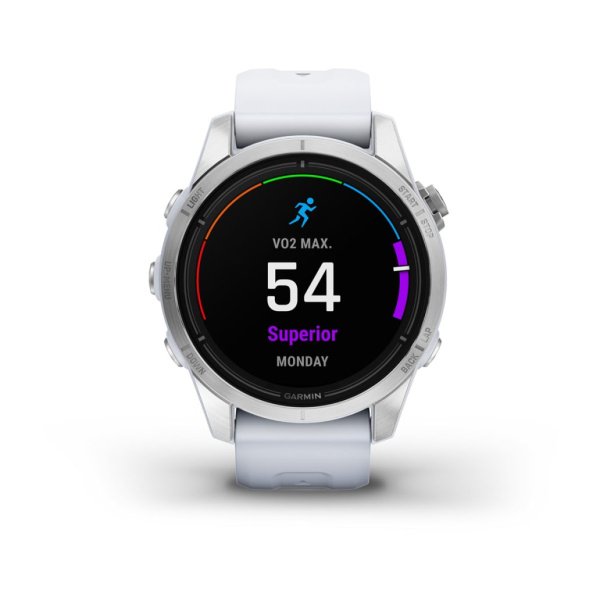 Garmin epix Pro (Gen 2) Standard Edition 42 мм, серебристый корпус, белый ремешок 010-02802-01 от прозводителя Garmin