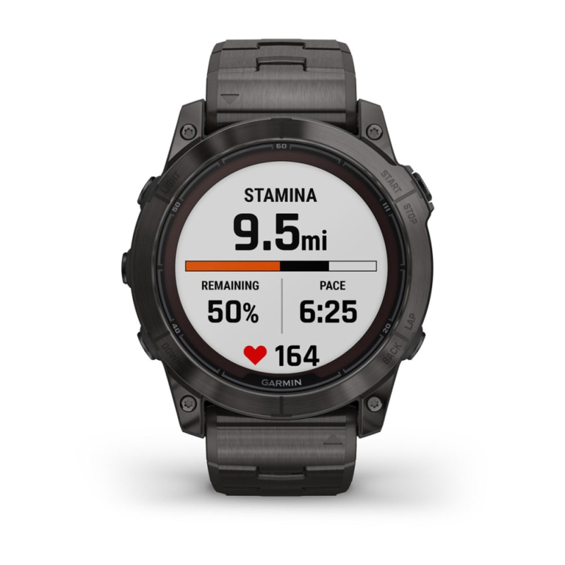 Garmin Fenix 7x Pro - 51 мм SOLAR | SAPPHIRE | Carbon Gray DLC Titanium with Vented Titanium Bracelet