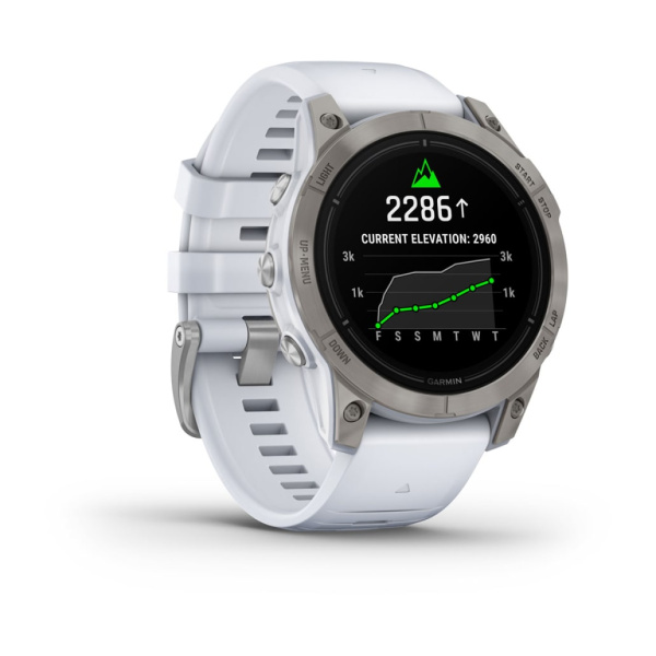 Garmin epix Pro (Gen 2) Sapphire Edition 47 мм, титановый, белый DLC, белый ремешок 010-02803-21 от прозводителя Garmin