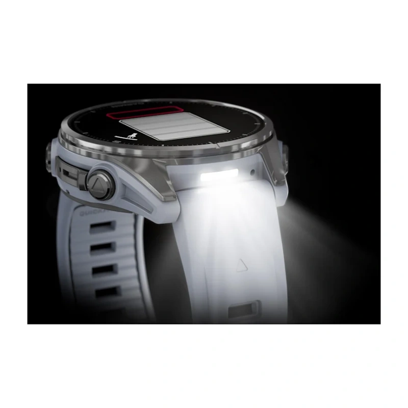 Garmin Fenix 8 - 43 мм AMOLED | Silver with Whitestone silicone band