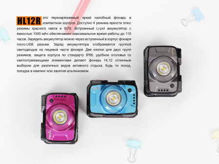 Налобный фонарь Fenix HL12 серый, HL12Rg HL12Rg от прозводителя Fenix