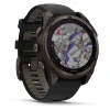 Garmin Fenix 8 - 47 мм SOLAR | SAPPHIRE | Carbon grey DLC titanium with Black/pebble grey silicone band