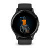 Garmin Venu 3 - 45 мм | Slate stainless steel bezel with black case and silicone band