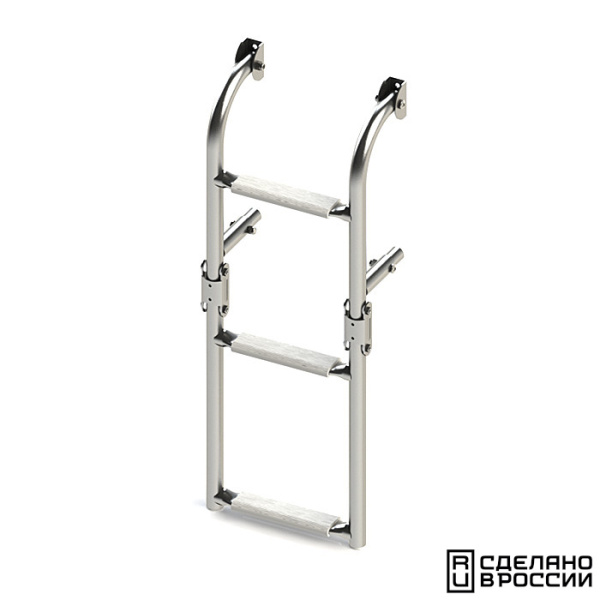 Трап складной с вертикальным креплением, 3 белых ступени (ширина 220 мм.) 040171WT от прозводителя Техномарин