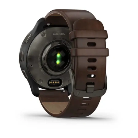 Garmin Venu Sq - Music Edition | Slate Aluminium Bezel with Moss Case and Silicone Band