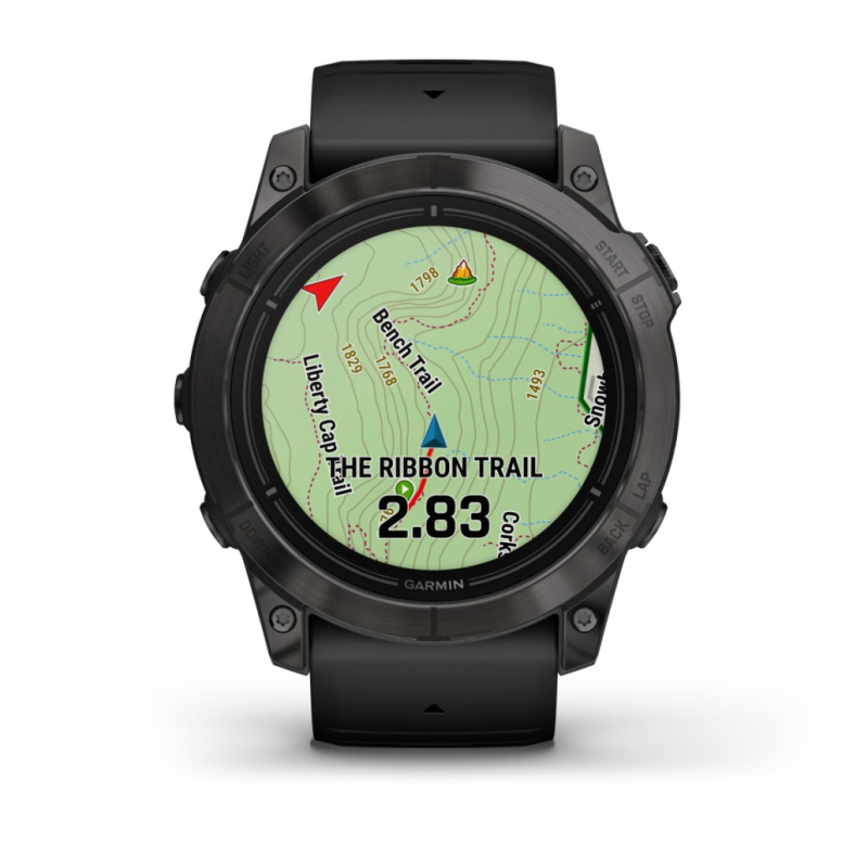 Garmin Epix Pro (Gen 2) - 51 мм SAPPHIRE | Carbon Grey DLC Titanium with Black Band