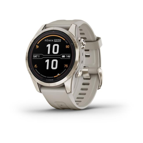 Garmin Fenix 7s Pro Sapphire Solar золотистый корпус со светло-песочным ремешком 010-02776-15 от прозводителя Garmin